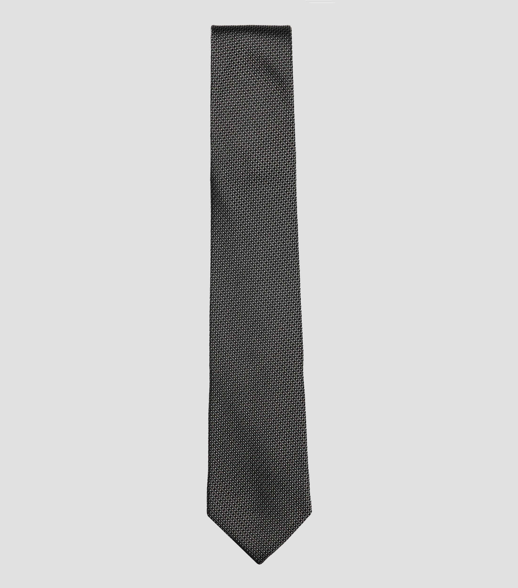 Corbata ancha de seda con microdiseño